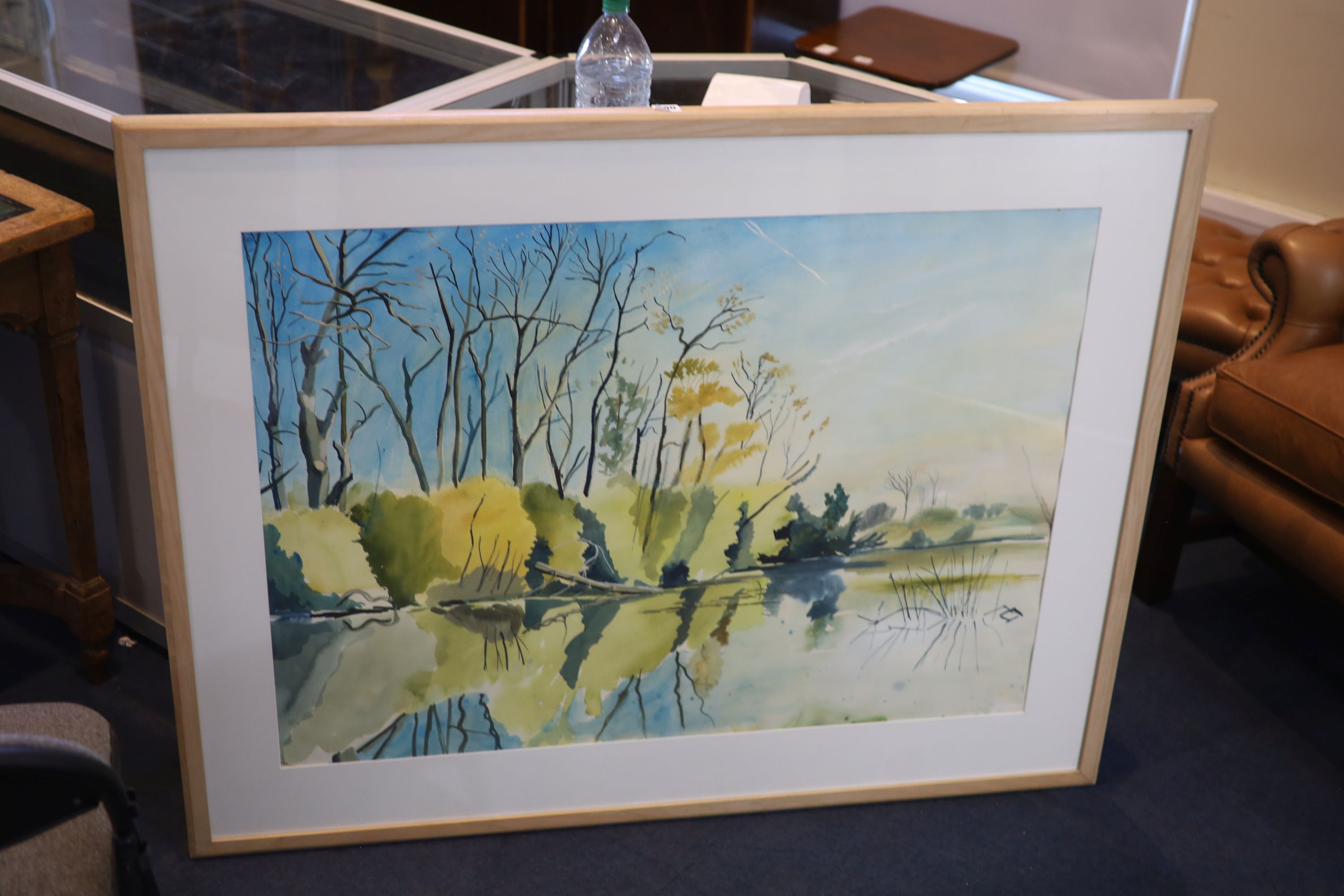 Robert Soden (1955-), watercolour, Hevon Lake Spring, Morning Light, signed, 76 x 103cm